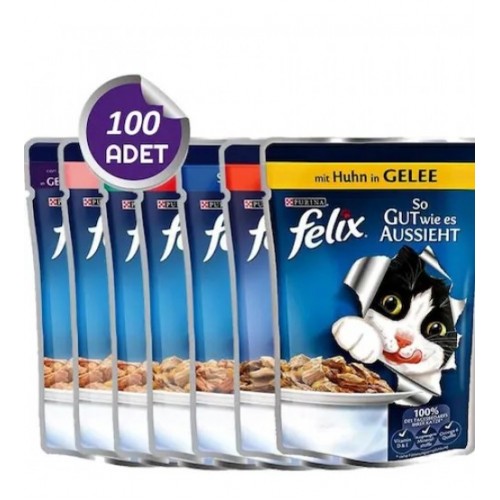 Purina Felix Karışık Yaş Kedi Maması 100 Adet